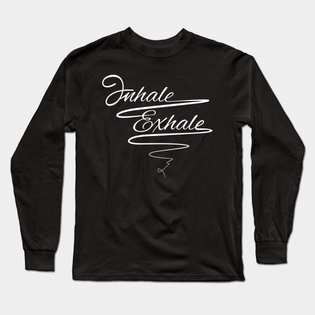 Love Yoga - inhale exhale - Zen T-shirt Long Sleeve T-Shirt by KazSells